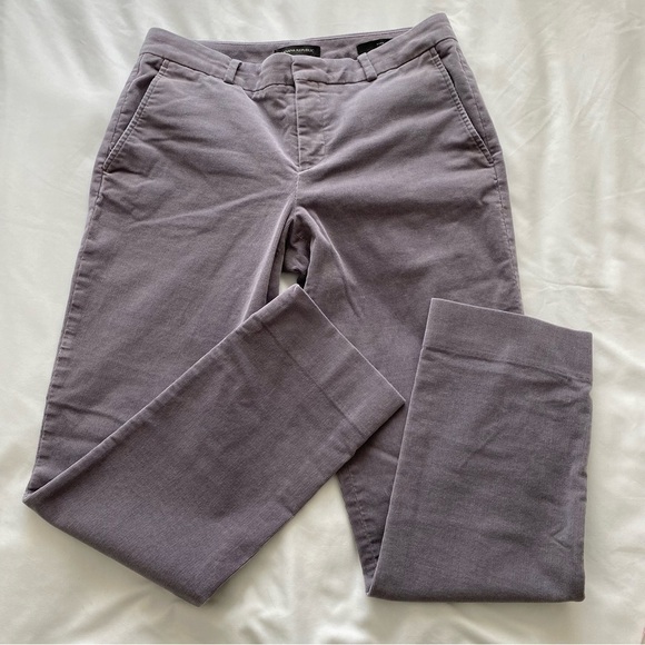 Banana Republic RYAN corduroy lavender pants straight fit Ankle length size 6 - Picture 13 of 14